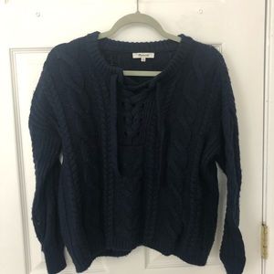 navy blue madewell sweater